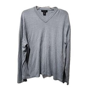 Banana Republic V-Neck Pullover Sweater, Men's Size XL, Cashmere Silk Light Blue